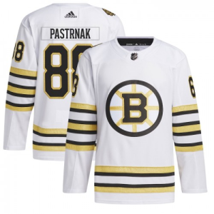 Boston Bruins Pelipaita David Pastrnak #88 100th Anniversary Adidas 2023-24 Valkoinen Authentic