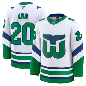 Carolina Hurricanes Aho #20 Pelipaita Fanatics Throwback Premium Valkoinen Vihreä