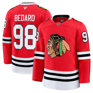 Chicago Blackhawks Connor Bedard #98 Koti Pelipaita Fanatics Premium Punainen