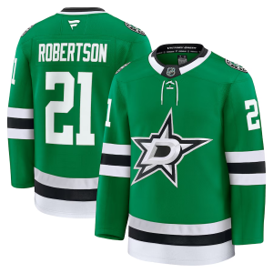 Dallas Stars Jason Robertson #21 Koti Pelipaita Fanatics Premium Vihreä