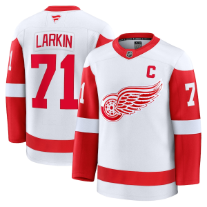 Detroit Red Wings Dylan Larkin #71 Vieras Pelipaita Fanatics Premium Valkoinen Punainen