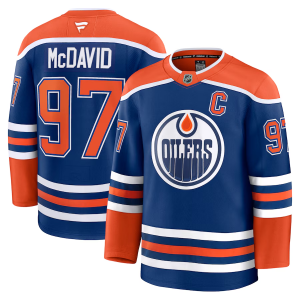 Edmonton Oilers Connor McDavid #97 Koti Pelipaita Fanatics Premium Royal