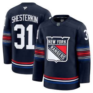 New York Rangers Igor Shesterkin #31 Pelipaita Fanatics Alternate Premium Laivasto