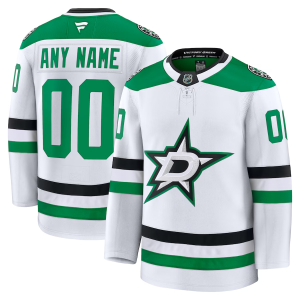 Dallas Stars Räätälöity Valkoinen Vihreä Vieraspaita Fanatics Premium