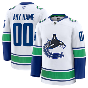 Vancouver Canucks Räätälöity Valkoinen Vieraspaita Fanatics Premium